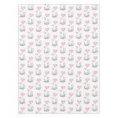 Valentine's Day Tablecloth Foxy Pink Hearts  Tafelkleed (Voorkant)