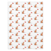 Valentine's Day Tablecloth Foxy Red Hearts  Tafelkleed (Voorkant)
