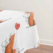 Valentine's Day Tablecloth Foxy Red Hearts  Tafelkleed (Voorbeeld)