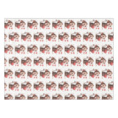 Valentine's Day Tablecloth Monkey Red Hearts Tafelkleed (Voorkant (Horizontaal))