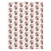 Valentine's Day Tablecloth Monkey Red Hearts Tafelkleed (Voorkant)