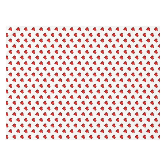 Valentine's Day Tablecloth Red Hearts Tafelkleed (Voorkant (Horizontaal))