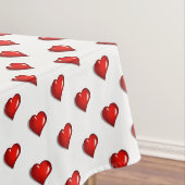 Valentine's Day Tablecloth Red Hearts  Tafelkleed (Voorbeeld)