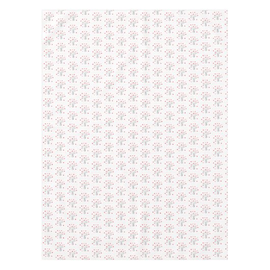 Valentine's Day Tablecloth Umbrella Red Hearts  Tafelkleed (Voorkant)