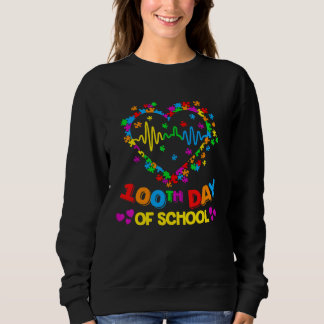 Valentines Day Teacher Autism awareness 100 days H Trui