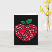 Valentines Day Teacher Hearts Love Teach Women Men Kaart (Gele Bloem)