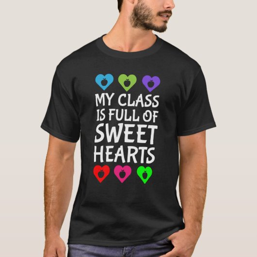Valentines Day Teachers Cute Teacher Class Sweethe T-shirt (Voorkant)