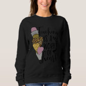 Valentines Day Teaching Is A Work Of Heart Leopard Trui (Voorkant)