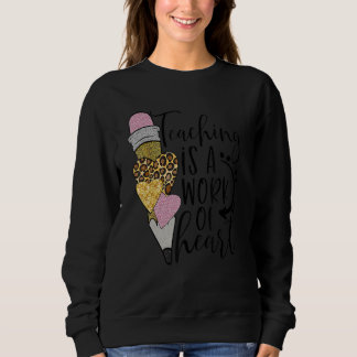 Valentines Day Teaching Is A Work Of Heart Leopard Trui