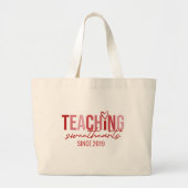 Valentine's Day Teaching Sweethearts Teacher Grote Tote Bag (Voorkant)