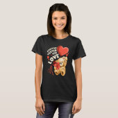 Valentine's day teddy bear with heart balloon t-shirt (Voorkant volledig)