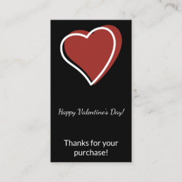 Valentine's Day Thanks for Your Purchase Visitekaartje