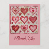 Valentine's Day Themed Quilting Pattern Patchwork Briefkaart (Voorkant)