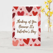 Valentines Day Thinking Of You Card Kaart (Gele Bloem)