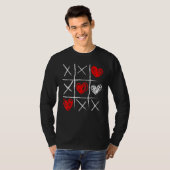 Valentine's Day Tic Tac Toe Valentine Cute Heart T-shirt (Voorkant volledig)
