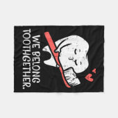 Valentines Day Tooth Brush We Belong Together Dent Fleece Deken (Voorkant (Horizontaal))