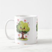 Valentine's Day Tree Red Hearts Mugs Koffiemok (Links)