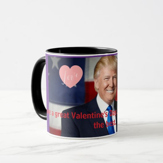 Valentine's Day Trump Mok (Voorkant links)