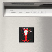 Valentine's Day Tuxedo Red Bow Tie Costume For Guy Magneet (Insitu (Vaatwasser))