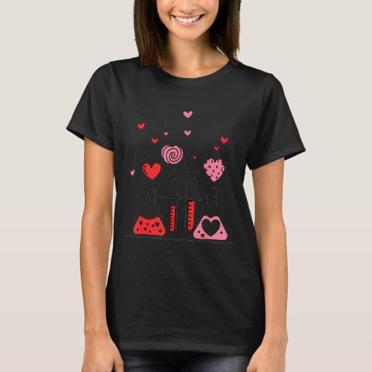 Valentines Day Vibes Science Teacher 100 Days Of S T-shirt (Voorkant)