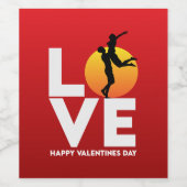 Valentine's Day, wine 🍷 labels 🍷 Wijn Etiket (Enkel label)