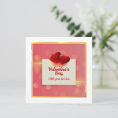 Valentine's Day With Red Hearts I Romantic Love Feestdagenkaart (Staand voorkant)