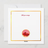 Valentine's Day With Red Hearts I Romantic Love Feestdagenkaart (Achterkant)