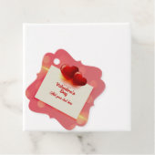 Valentine's Day With Red Hearts - Romantic Love    Bedankjes Labels (In situ)
