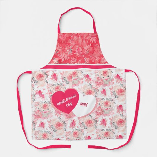 Valentine's Day World's Greatest Chef, MOM Apron Schort (Voorkant)