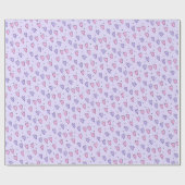 Valentine's Day Wrapping Paper Pink & PurpleHearts Cadeaupapier (Vlak)