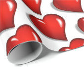 Valentine's Day Wrapping Paper Red Hearts Cadeaupapier (Rol Hoek)