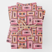 Valentine's Day Wrapping Paper | Retro Mix Tape (In situ)
