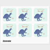 Valentine's Day You Are Dino-mite Dinosaur Vierkante Sticker (Vel)