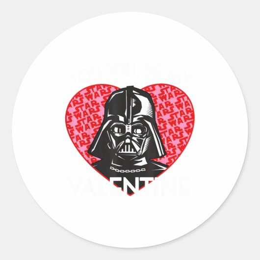 Valentines Day You Will Be My Valentine  Ronde Sticker (Voorkant)