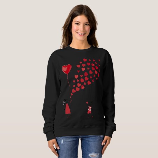 Valentine's design women sweatshirt (Voorkant volledig)