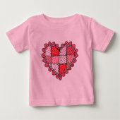 Valentine's Doodle Art Style Faux Patchwork Heart  (Voorkant)