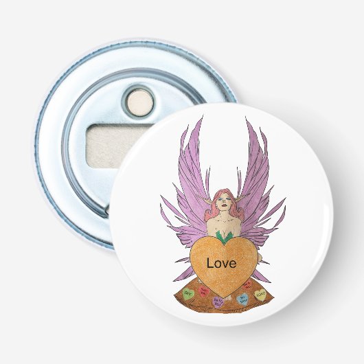Valentines Faerie Button Flesopener (Voorkant)
