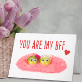 Valentine's for Best Friend, Cute Funny Vegetables Kaart