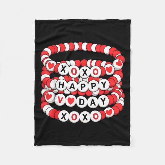 Valentines Friendship Bracelets Valentines Women K Fleece Deken (Voorkant)