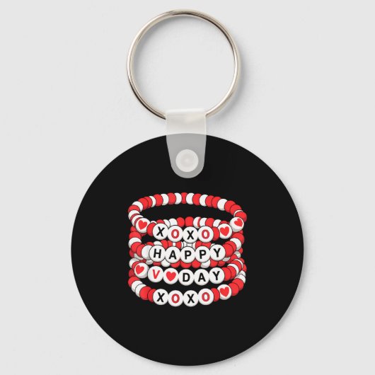 Valentines Friendship Bracelets Valentines Women K Sleutelhanger (Voorkant)