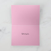 Valentine's Fuchsia Love Card Feestdagen Kaart (Binnen)