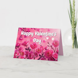 Valentine's Fuchsia Love Card Feestdagen Kaart