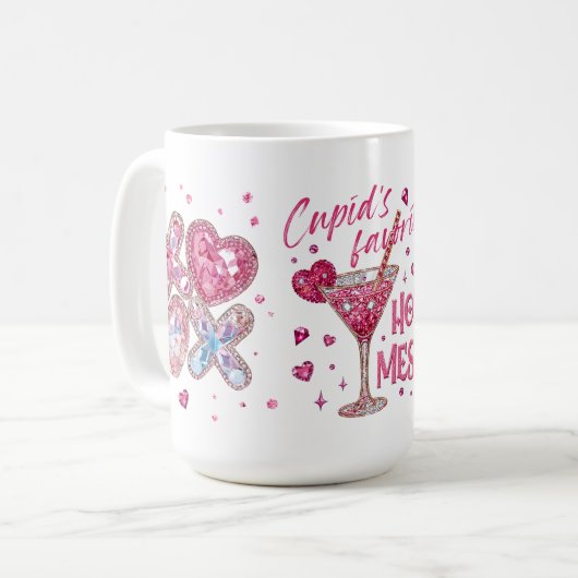 Valentine's Fun - "Cupids Favorite" Koffiemok (Voorkant links)