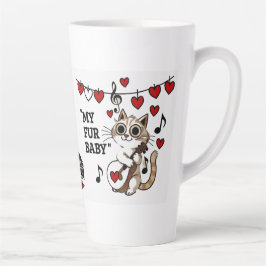 Valentine's Fur Baby Latte Mug Latte Mok