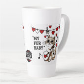 Valentine's Fur Baby Latte Mug Mok (Rechterhoek)