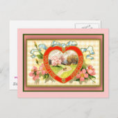 Valentine's Greeting Cards Pastoral Scene Feestdagenkaart (Voorkant / Achterkant)