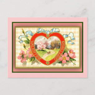 Valentine's Greeting Cards Pastoral Scene Feestdagenkaart