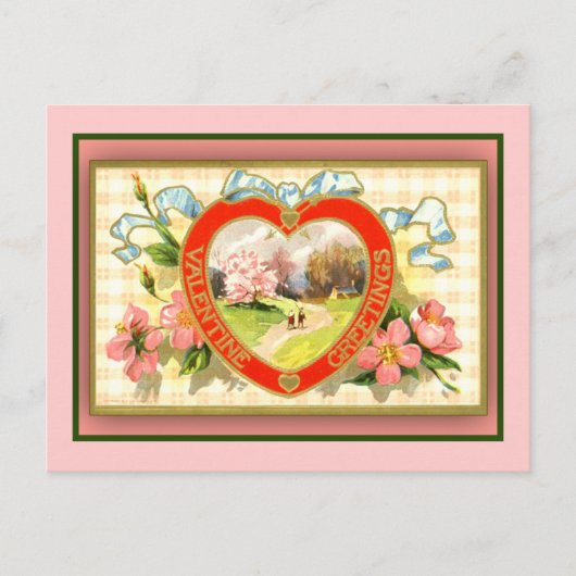 Valentine's Greeting Cards Pastoral Scene Feestdagenkaart (Voorkant)