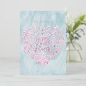 Valentines greeting  feestdagenkaart (Staand voorkant)