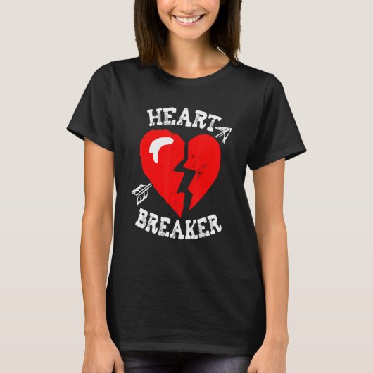Valentine's Heart Breaker Funny Valentine's Day Ma T-shirt (Voorkant)